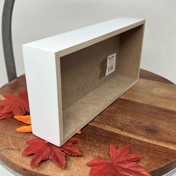 I WANT PUMPKIN EVERYTHING Decor Wooden Shelf Table Word Sign Brown White NWT - Picture 3 of 9